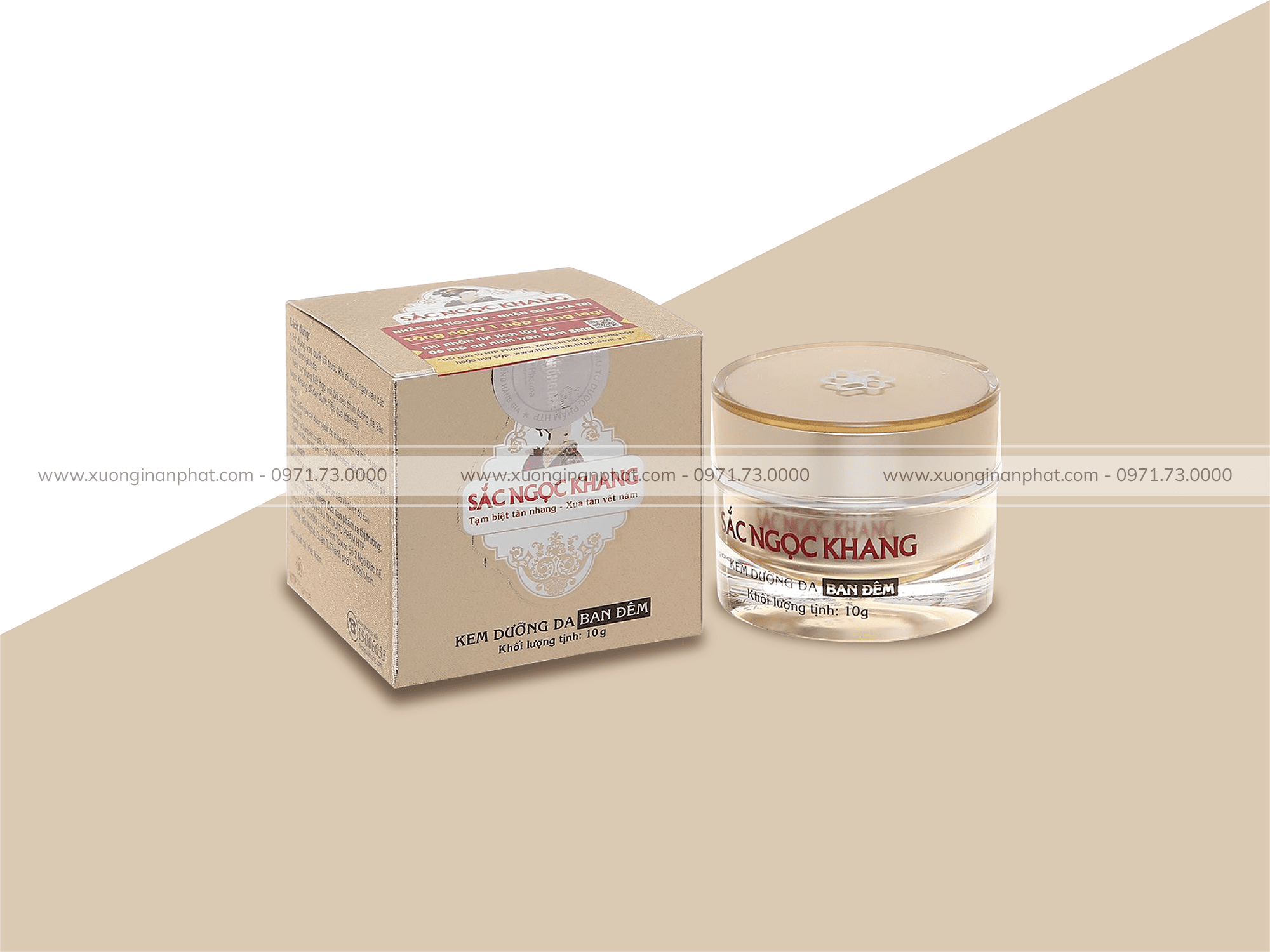 in hộp mỹ phẩm Sắc Ngọc Khang