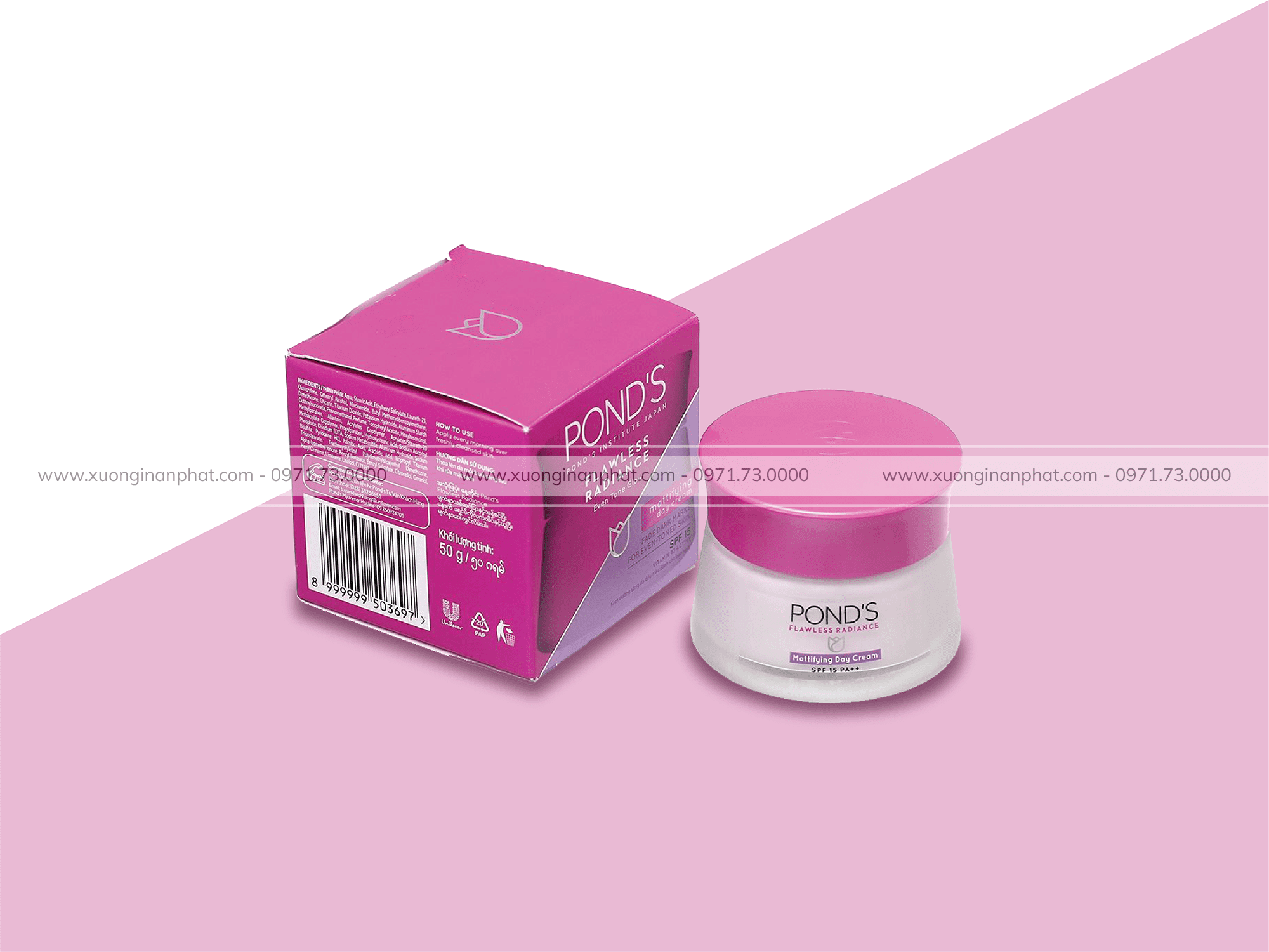 in hộp mỹ phẩm Ponds