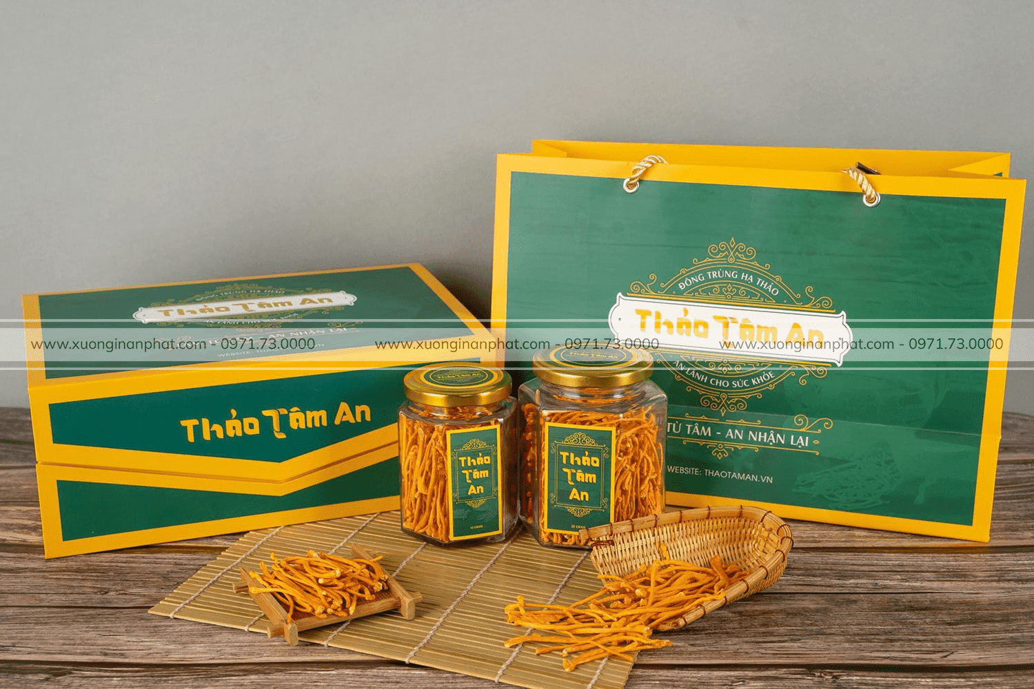 in Hộp Đông Trùng Hạ Thảo Tâm An