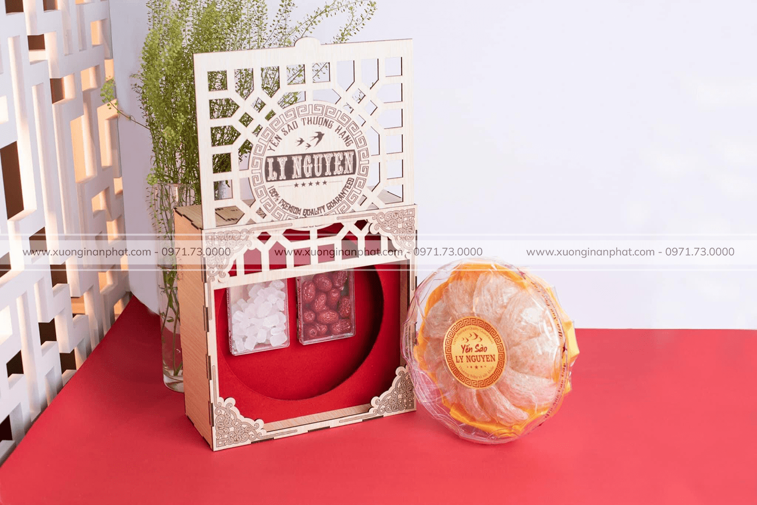 in vỏ hộp Ly Yến
