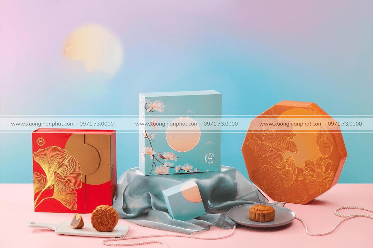 in hộp bánh trung thu Sao Mai