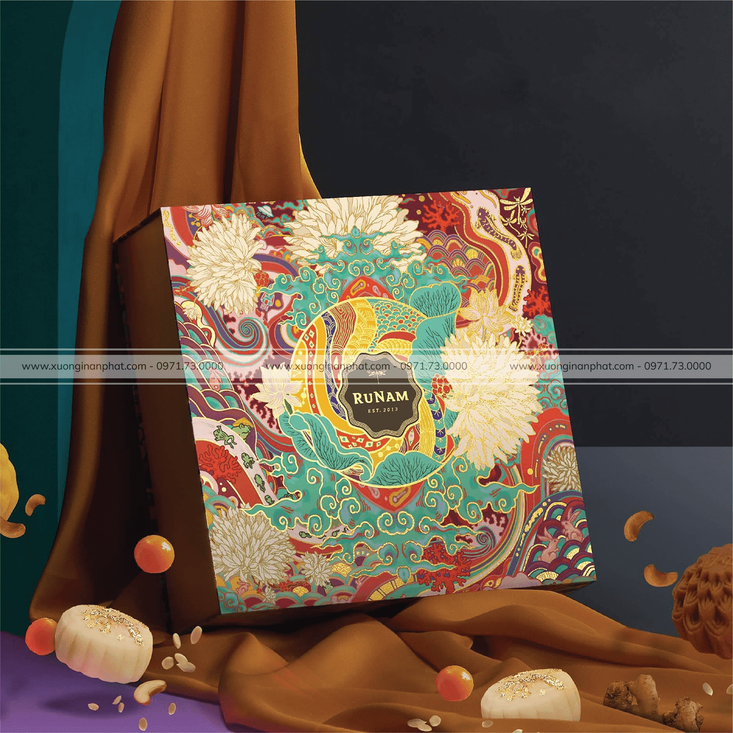 in hộp bánh Ruman