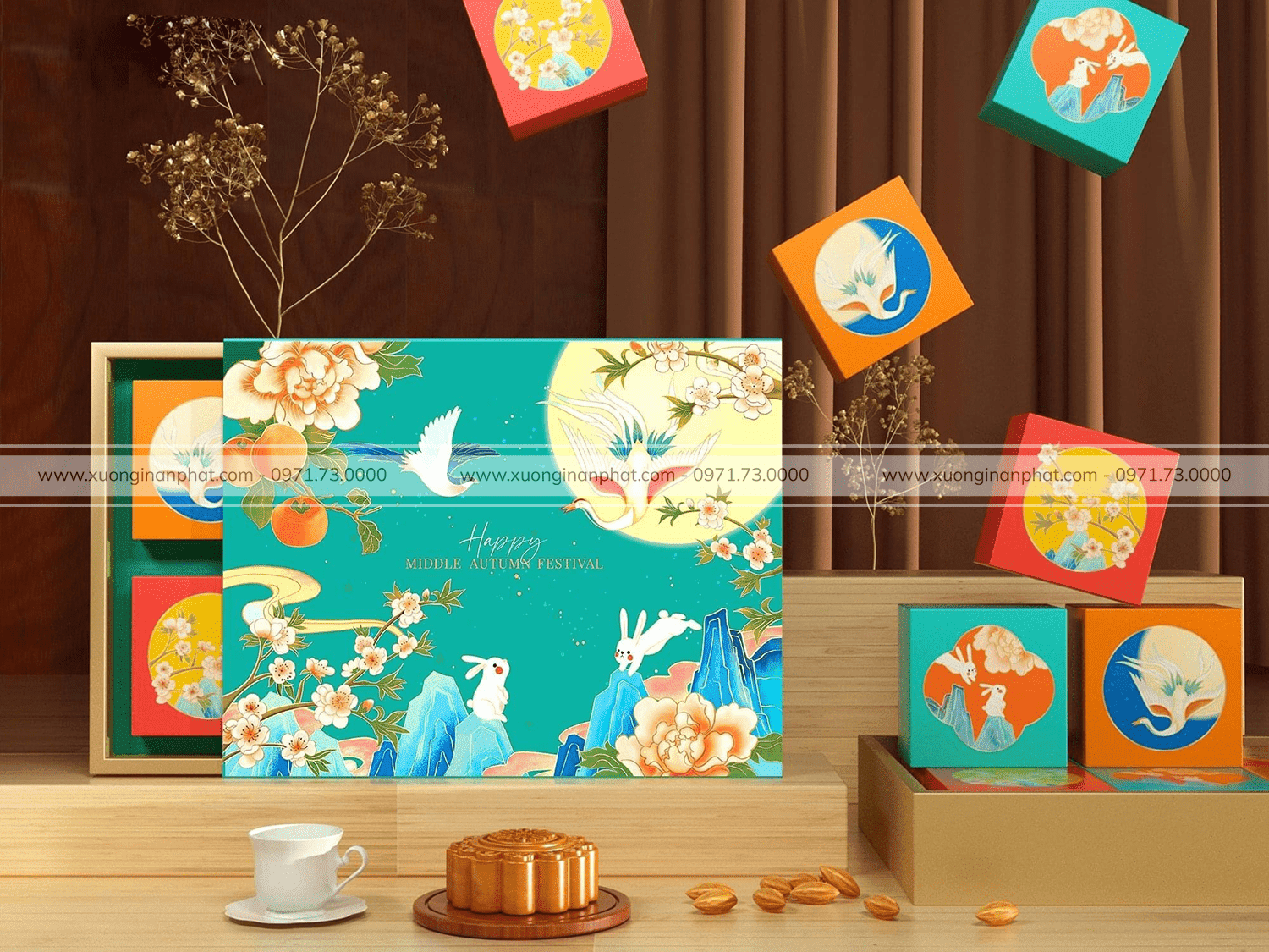 in Hộp Bánh Trung Thu Midde